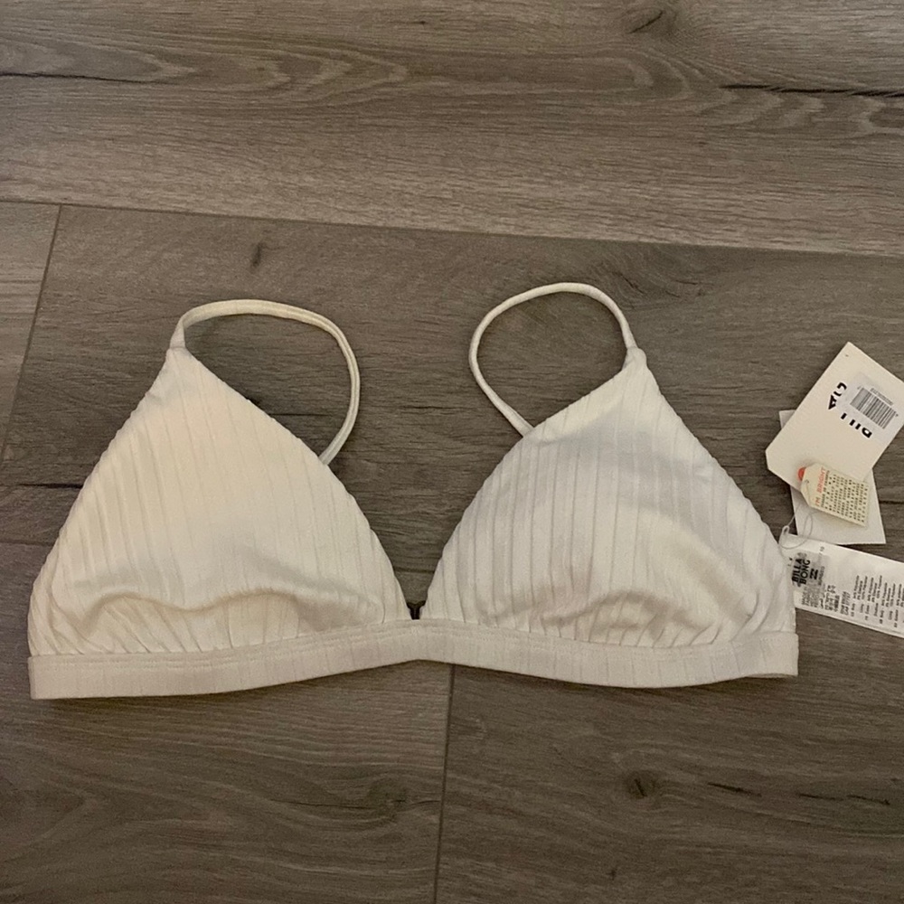 NWT White Billabong bikini top